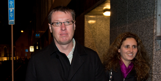 James McAllister was allowed to go home yesterday with wife Dr Agata Errera after his QC said he would appeal the case to the High Court. Photo / Brett Phibbs