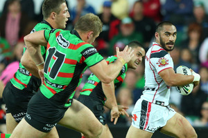Thomas Leuluai and the Warriors played in Perth a week ago; they could have a game in Dubai in 2015. Photo / Getty Images