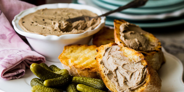 Chicken Liver Pate with bread. Photo / Babiche Martens