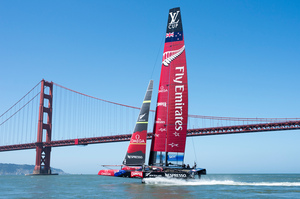 Emirates Team New Zealand AC72. Photo / Chris Cameron