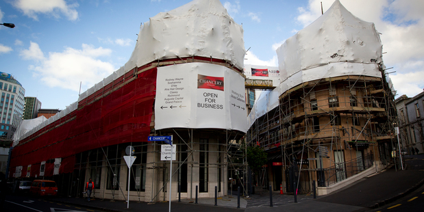 Chancery Shopping Centre in central Auckland is being repaired. Photo / Sarah Ivey
