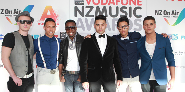 Boy band Titanium at last year's Vodafone NZ Music Awards. Photo / NZ Herald