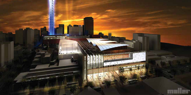 Artist's impression of the proposed Convention Centre.