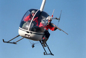 Rabbit shooting by helicopter. Photo / Otago Daily Times