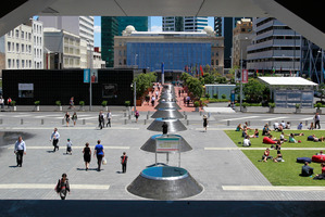 The Britomart terminus, picture here in the late 1990s, was derided by former Auckland mayor John Banks as a "garage at the bottom of Queen St". Today the Britomart precinct, as well as reviving rail, has been key to turning a once 'scar' downtown Auckland into a more popular and liveable place. Photo / Steven McNicholl