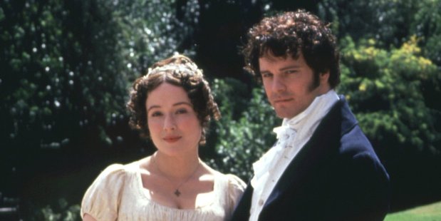 Jennifer Ehle as Elizabeth Bennet and Colin Firth as Mr Darcy in the BBC adaptation of Jane Austen's 'Pride and Prejudice'.