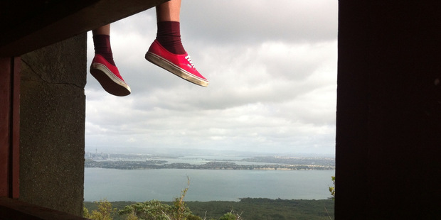 Rangitoto's war bunkers have spectacular views. Photo / Philipee Dierick