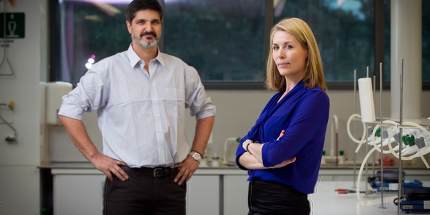 Jennifer Ward-Lealand and Stelios Yiakmis star in The Heretic. Photo / Natalie Slade