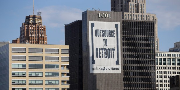 Detroit lost a quarter-million residents between 2000 and 2010. Photo / AP