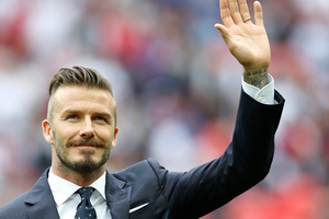 David Beckham has suggested the royal baby be named after him.Photo / AP