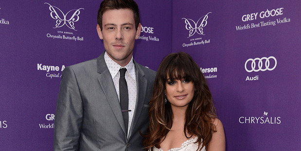 Lea Michele, right, and actor Cory Monteith seen here on June 8. Photo / AP