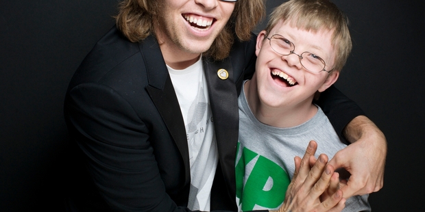 Snowboarder Kevin Pearce with brother David at this year's Sundance Film Festival. Photo / AP