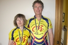Jane Farrelly (left) died while she was cycling with her husband, Ian, and friends near Taupo in March. Photo / Sarah Ivey Jane Farrelly (left) died while she was cycling with her husband, Ian, and friends near Taupo in March. Photo / Sarah Ivey