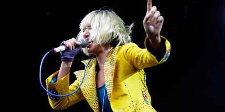 Karen O performs with the Yeah Yeah Yeahs at the Sydney Big Day Out. Photo / AP