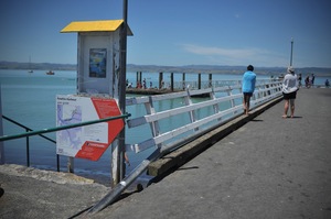 Kawhia Wharf, where a policeman was set upon by up to five people as he attempted to arrest a man for an outstanding warrant. Photo / Jason Dorday