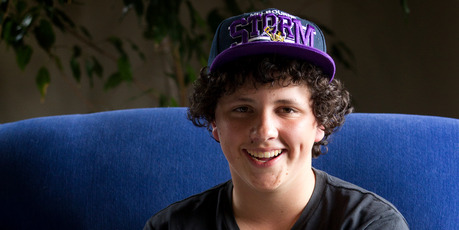 Jackson Harpur, 15, passed NCEA Level 1 with flying colours. Photo / Sarah Ivey