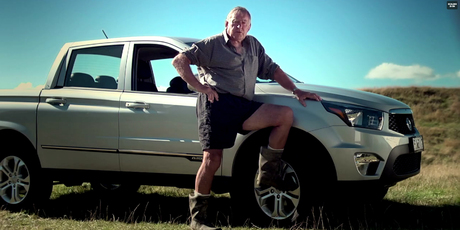Ssang Yong advert featuring Colin Meads. Photo / supplied