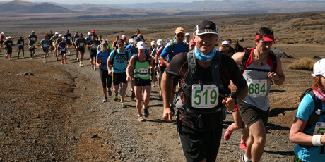 The Tussock Traverse around Ruapehu is a harsh alpine environment for runners. Photo / Supplied