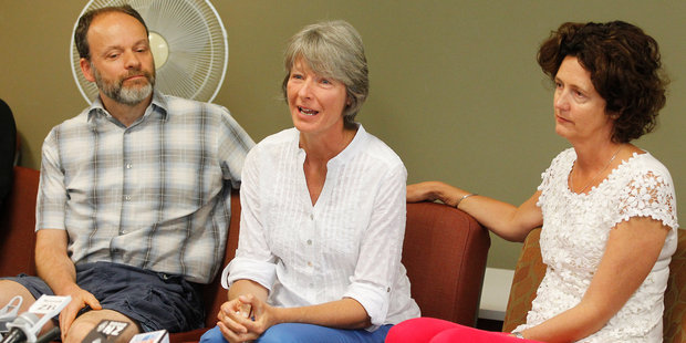 The children of (from left) Tim Fellows, Sheila Tippett and Jennifer Boggiss all survived the crash.