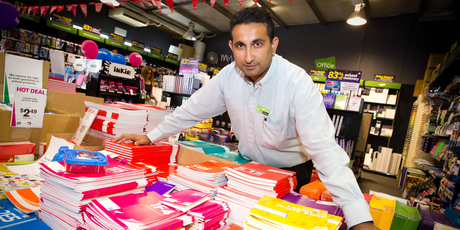 Jitu Patel, owner of Onehunga Paper Plus. Photo / Richard Robinson.
