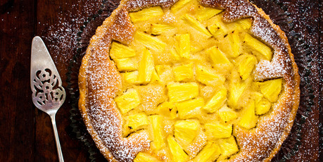 Pineapple and frangipane tart. Photo / Babiche Martens