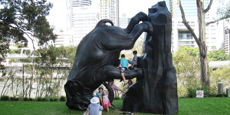 Michael Parekowhai's The World Turns was commissioned to mark GoMa's fifth birthday.
