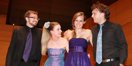 Rothko Quartet: Alex Macdonald, Olivia Francis, Emily Bouwhuis and Cameron Stuart.