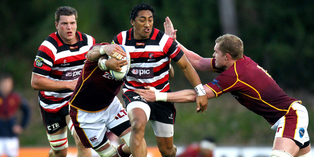 BREAKOUT SEASON: Bundee Aki announced his arrival with a stunning try for Counties Manukau against Southland. Photo / Photosport