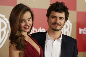 Hot couple Miranda Kerr and Orlando Bloom are in no rush to have more babies.Photo / AP