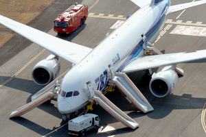 The All Nippon Airways Dreamliner that made an emergency landing, triggered the mass groundings. Photo / AP