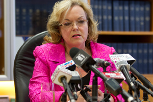 ACC Minister Judith Collins announced the Government would not cut ACC levies for workers and businesses as recommended. Photo / Mark Mitchell