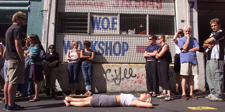 Look Ma, no shoes: Nicola Vuksich was a self-confessed 'hippie'. Photo / Peter Meecham, NZ Herald. Picture Researcher: Emma Walter.