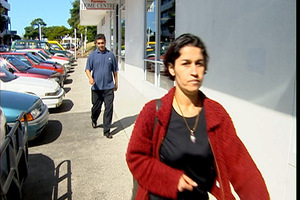 Lida (front) and Sarwar Rahimi were convicted of using documents with intent to defraud. Photo / 3News