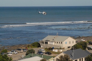 Three men went out in an inflatable boat off Akitio Beach, south of Dannevirke, without lifejackets or an anchor. Photo / Wairarapa Times-Age
