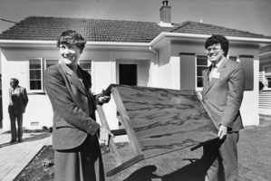 In the 80s, housing minister Helen Clark reprised 1949 with MP Peter Neilson. Photo / NZ Herald.
