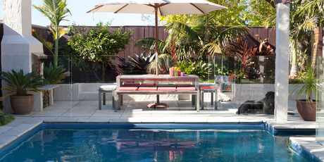 The Lawson's outdoor area is a focus for family life. Photo / Larnie Nicolson, Your Home and Garden Magazine