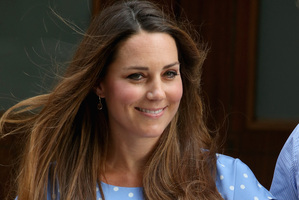 Kate Middleton departs The Lindo Wing with her new son. Photo / Getty