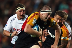 Lock Brodie Retallick is readying for a return to action against the Crusaders after being sidelined with an ankle injury. Photo / Getty Images