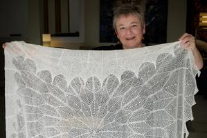 The hand-spun shawl given to the new royal baby from NZ.Photo / Sacha Kahaki