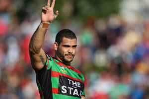 NRL superstar Greg Inglis says he's grateful for hundreds of messages of support after he and his wife were targeted by an online racist rant. Photo / Getty Images.