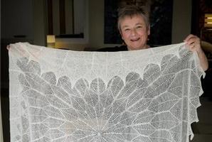 The hand-spun shawl that will be given to the royal baby.Photo / Sacha Kahaki