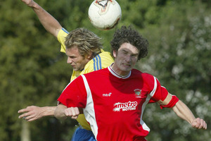 Melville United centre back Gavin Douglas. Photo / Brett Phibbs.
