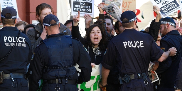 Protesters have been vociferous in their opposition to sending refugees to Papua New Guinea. Photo / Getty Images
