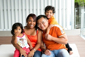 Cindy Paggoa and her family.