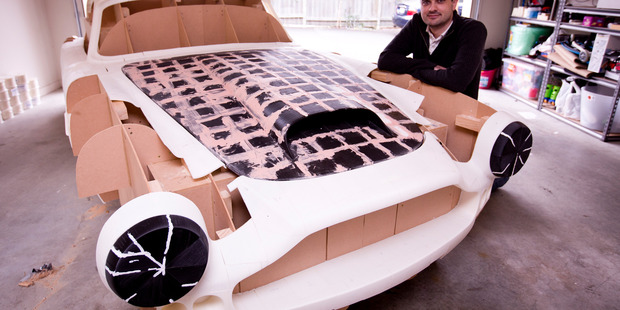 Ivan Sentch who is building a Classic Aston Martin using a 3-D printer. Photo / Dean Purcell.