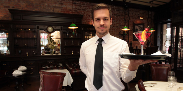 Waiter Ivan Lecanda may have wonderful manners but that's not enough to overcome the Brownstone's culinary problems. Photo / Doug Sherring