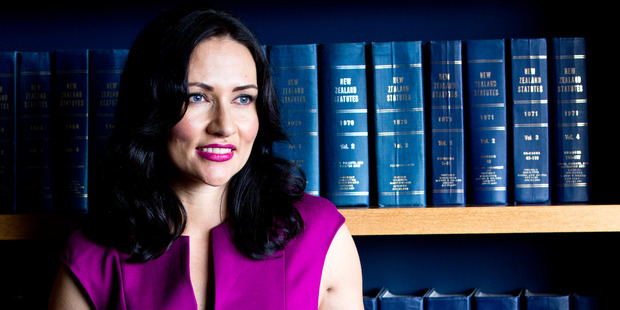 Senior Solicitor Merran Chisholm, wearing a dress from Ted Baker ($439). Photo / Babiche Martens