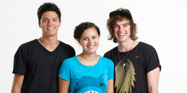 Tim Lambourne, Rose Matafeo and Connor Nestor.