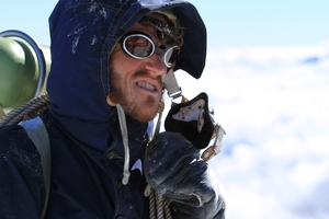 Chad Moffitt plays a young Sir Edmund Hillary in Beyond the Edge .