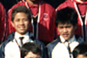 A young Pita Alatini, left, and Teina Pora represented Auckland East in the 1988 Roller Mills tournament. Photo / PhotoLife Studios